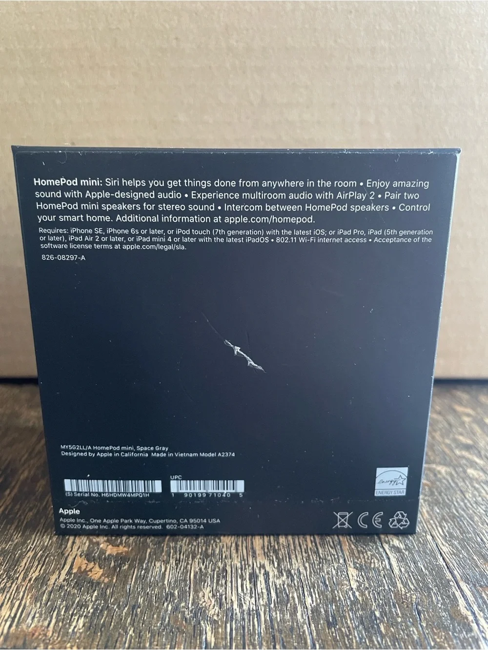 Apple HomePod mini in Space Gray A2374